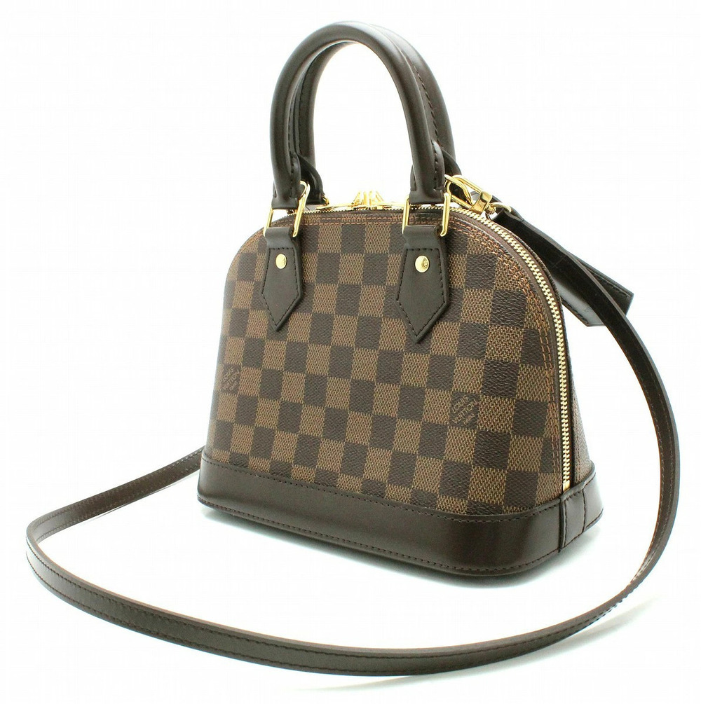 Louis Vuitton Damier Crossbody 2way Shoulder Alma Bag Brown